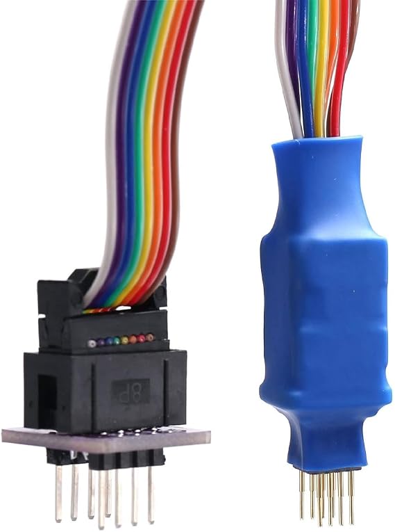 SOP8 Test Clip Probe Line for 93CXX/25CXX/24CXX Circuit Programming on USB Programmer TL866 RT809H (150mil)