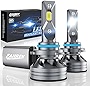 Fahren 9006/HB4 LED Headlight Bulbs, 60W 12000 Lumens Super Bright LED Headlights Conversion Kit 6500K Cool White IP68 Waterproof, Pack of 2