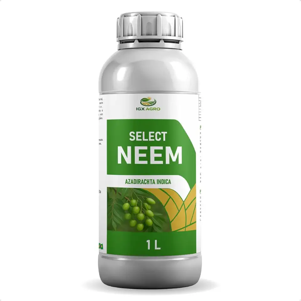 Inseticida Óleo de Neem Puro 1L Extrato Vegetal Natural Concentrado Para Plantas Jardim Orgânico Rende 300L