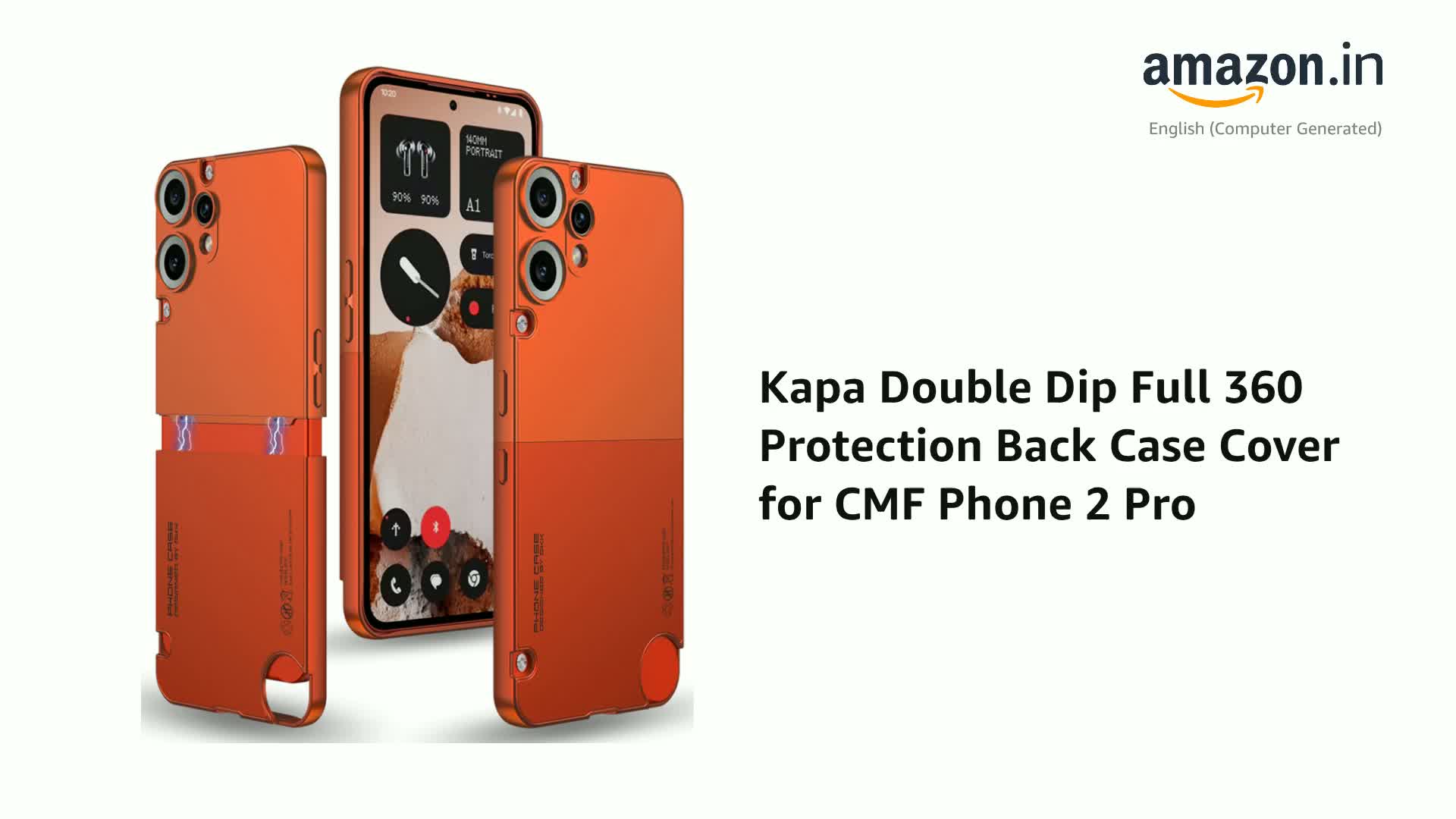 Kapa Double Dip Full 360 Protection Back Case Cover for CMF Phone