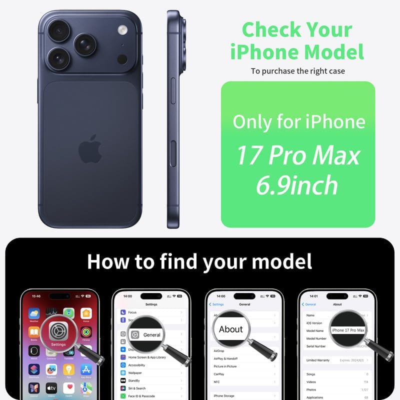 Magnetic Ultra-Thin Frosted Soft Touch Skin Borderless Carbon Fiber Style Texture for iPhone 17 Pro Max Frameless Case 6.9" Slim Minimalist Lightweight Matte Hard for MagSafe Cover Case-Black - Image 7