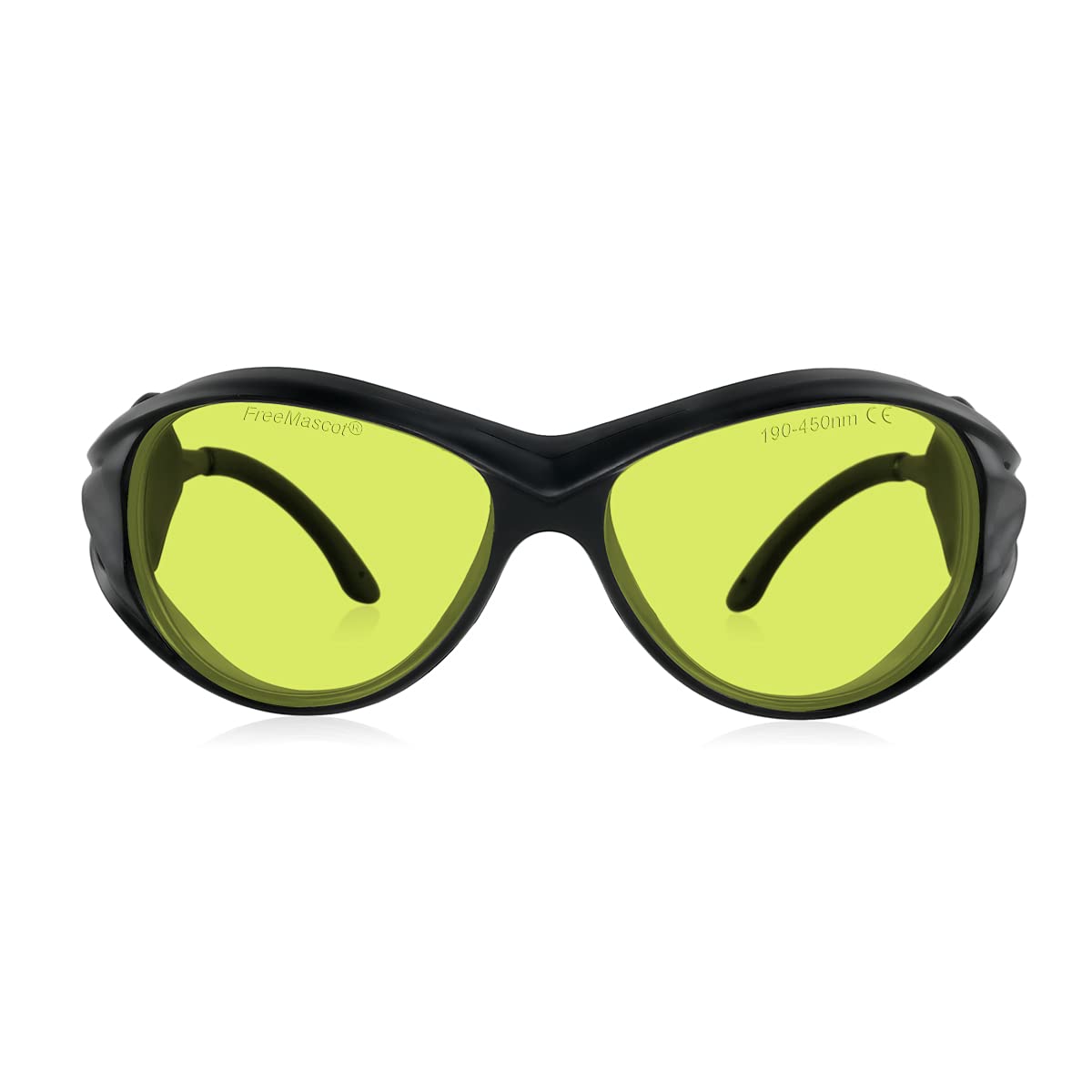 FreeMascot Professional OD 5+ 190nm-450nm UV Light/Violet & Blue Laser Safety Glasses