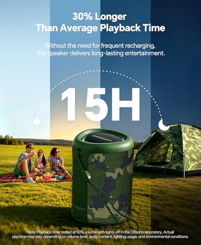 Image of Portable Bluetooth Speaker Beach Essentials: Powerful Crystal Clear Sound /Dynamic Light /IPX5 Waterproof /All Day Playtime /Wireless BT 5.3 /TWS Paring, Dad Gifts, Outdoor|Travel|Camping|Pool Accessories