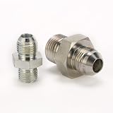1BJ, Hydraulic Hose Adapter, Male BSPP 60 degree cone seal to Male JIC 37 degree cone seal, Carbon steel with...