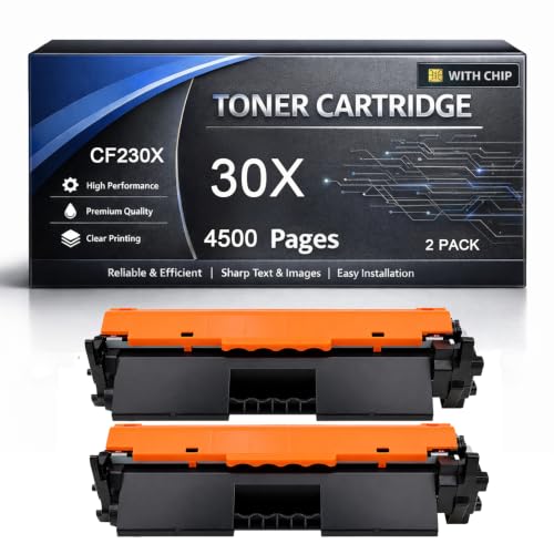 Toner 30X CF230X Noir Haut Rendement 4500 Pages pour une Impression Fluide et Durable Lot de 2