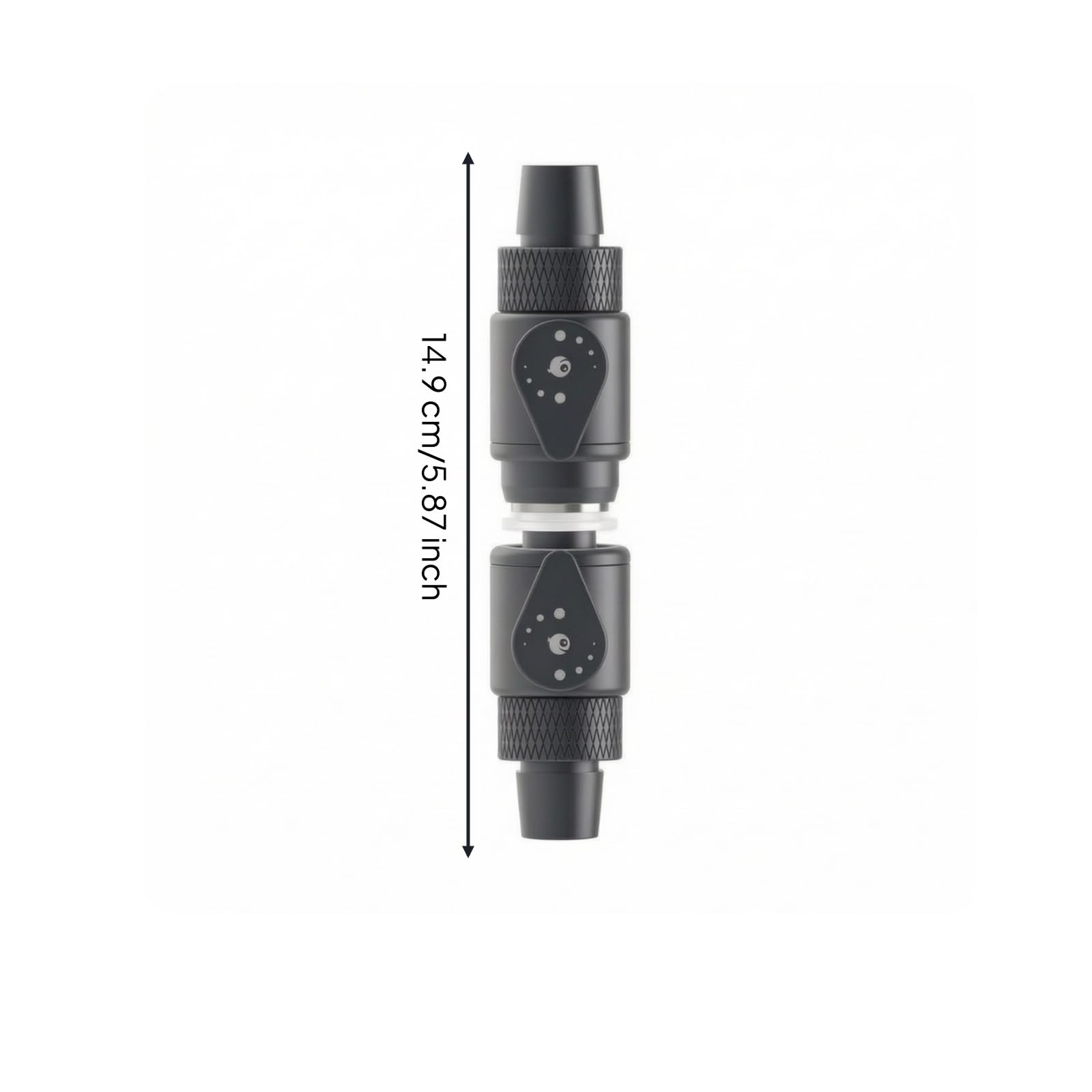 Aluminiumlegierungsventil Schlauchkupplung Absperrhahn Kugelventil Schnellkupplung Wasserabschaltung mit Rutschfestem Handgriff für Aquarium Filterbecken Reparatureinsatz, 16mm