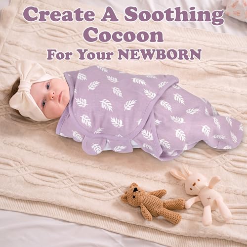 Image of Swaddles for Newborns - 3-Pack Infant Swaddles 0-3 Months - Adjustable Swaddle Sleep Sack - Soft Organic Cotton Baby Wrap for Safe & Cozy Sleep