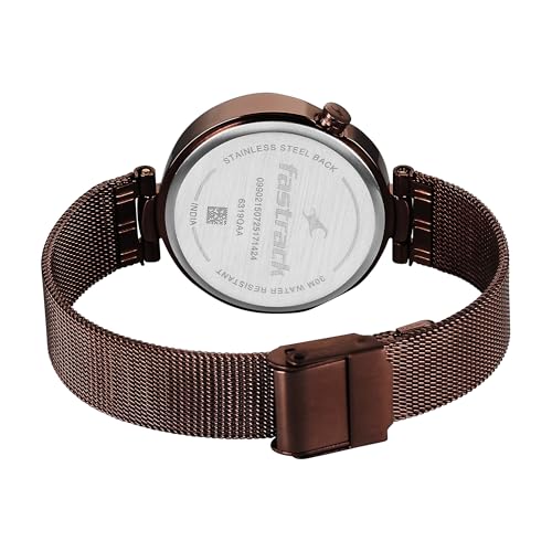 Image of Fastrack TIK Tok 5.0 Quartz Analog Brown Shaped Dial Women's Watch - 6319QM01