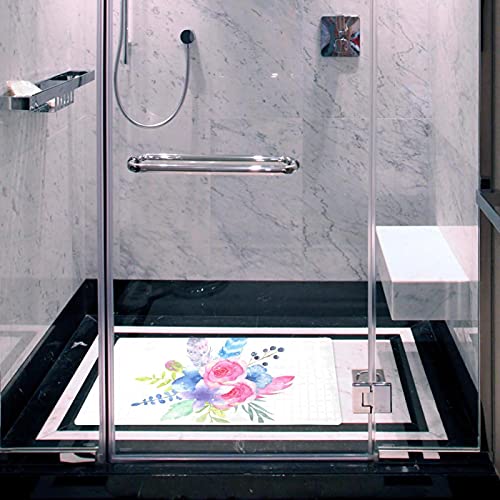 Tapis de douche antidérapant lavable avec ventouses pour baignoire - 6