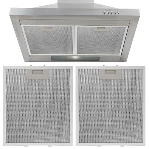 Filtro de capucha de rango de 2 piezas 10x13 Filtro de ventilación de acero inoxidable de múltiples capas con accesorios de campana de gama de reemplazo lavable resistente al calor del sujetador