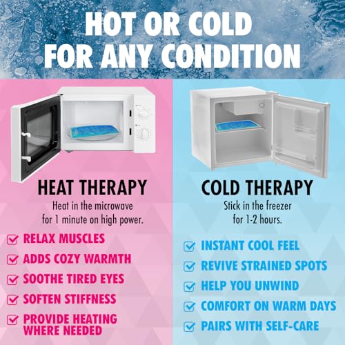 Image of Perfect Remedy 2-Pack Gel Ice Packs for Injuries - Reusable, Soft & Flexible Hot & Cold Compress, Soothing Aid for Sprains, Strains, Soreness conditions, Alternative to Hot Water Bottles (Blue, Large)