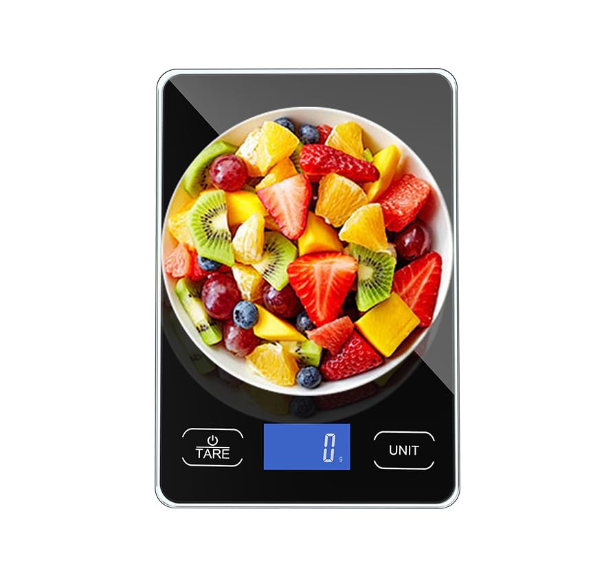 Báscula digital de cocina con capacidad de carga de 15 kg (negro-1)