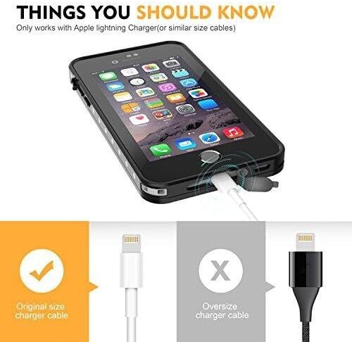 OUNNE iPhone 7/8 Waterproof Case, Underwater Full Sealed Cover Snowproof Shockproof Dirtproof Waterproof Case for iPhone 7/8 4.7 inch Black