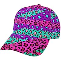 BAISHEEP Gorra de béisbol coloreada del leopardo, sombrero ajustable unisex del camionero del sombrero del hip hop del sombrero negro