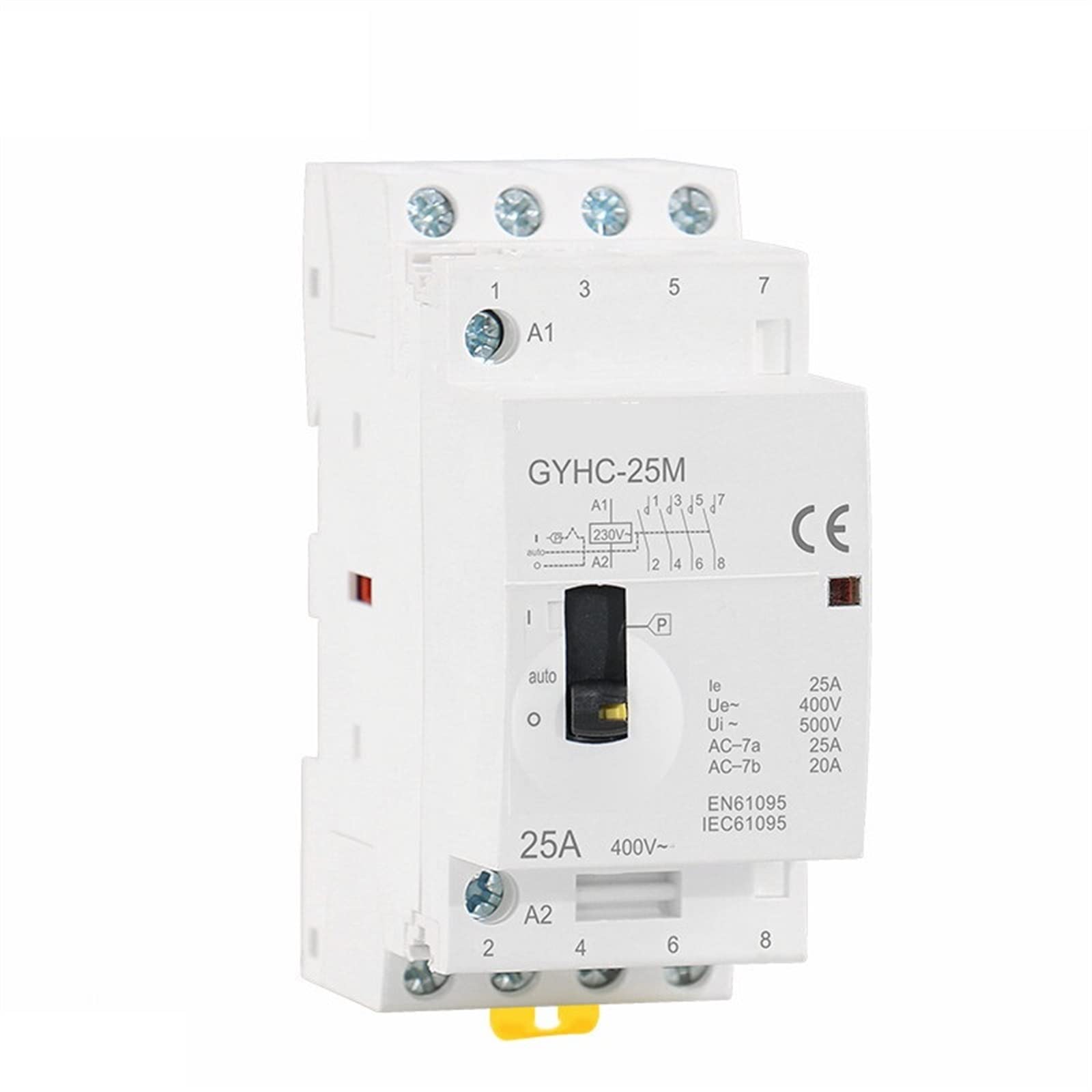 4P 25A 4NO o 2NO2NC 220V/230V 50/60HZ Contactor modular de CA for el hogar en riel 1 piezas(4P 25A 4NO 220V)