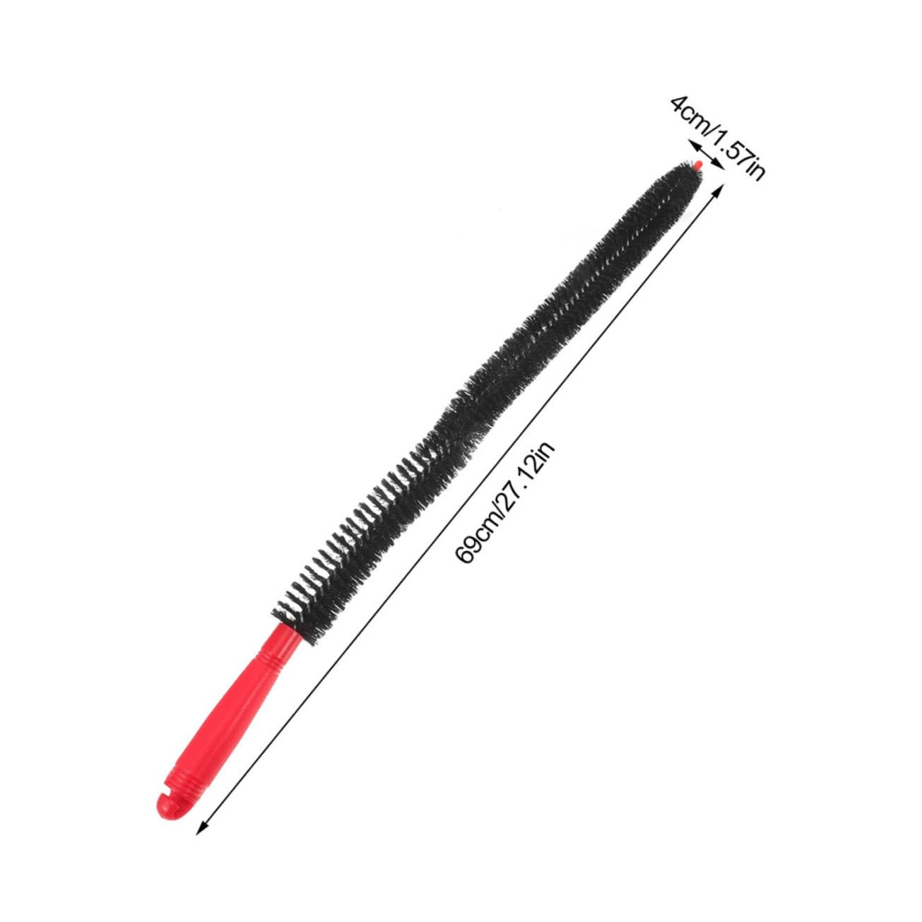 PRETYZOOM Cepillo De Limpieza Limpiador Plumeros para Limpieza Cepillos Extensibles Drenaje Cepillo Flexible Mango Largo Cepillo Nylon Negro 2 Piezas x 4
