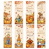 YoeeJob 48 Pcs Cute Fall Bookmarks Bulk for Book Lovers, Book Markers for Women/Men/Kids, Personaliz