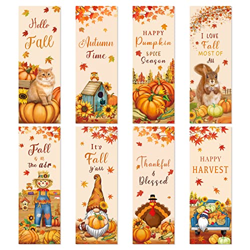 Yoeejob 48 Pcs Cute Fall Bookmarks Bulk For Book Lovers, Book Markers For Women/Men/Kids, Personalized Bookmark In Autumn/Thanksgiving, Ideal Birthday/Holiday Gift For You Friend #TOP12