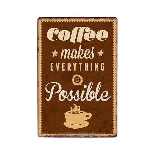 Coffee Metal Tin Sign Retro Vintage Plaque