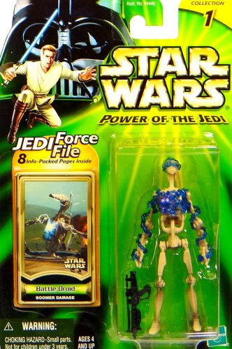 Star Wars Power of The Jedi with Jedi Force File: Battle Droid Boomer Damage