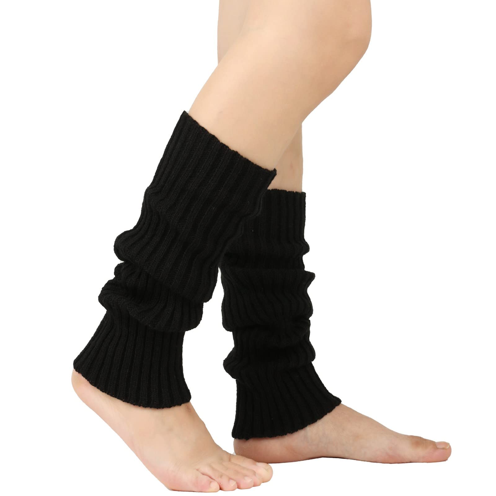 Leg warmers for Women 80s Cable Knit Leg Warmer Fingerless Footless Socks for Dance Yoga Parties Accessory