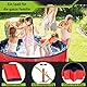 Stabiler Hundepool | Planschbecken für Hunde | Faltbarer Pool mit Ablassventil | rutschfeste Badewanne | Bällebad Kinder | Bälle Bad inkl. Badebürste & Reparaturset - Dog Pool 160x30 (Red)