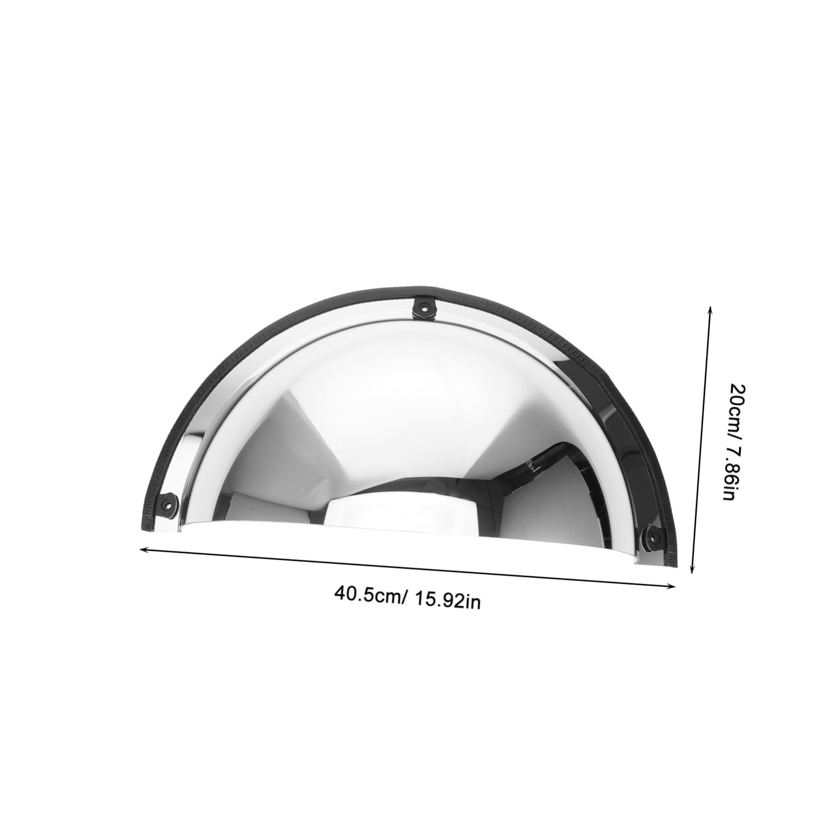 Specchio Convesso di Sicurezza 16cm Argento in Acrilico e Ferro Angolo di Visuale a 180° per Supermercati e Garage Facile da Trasportare