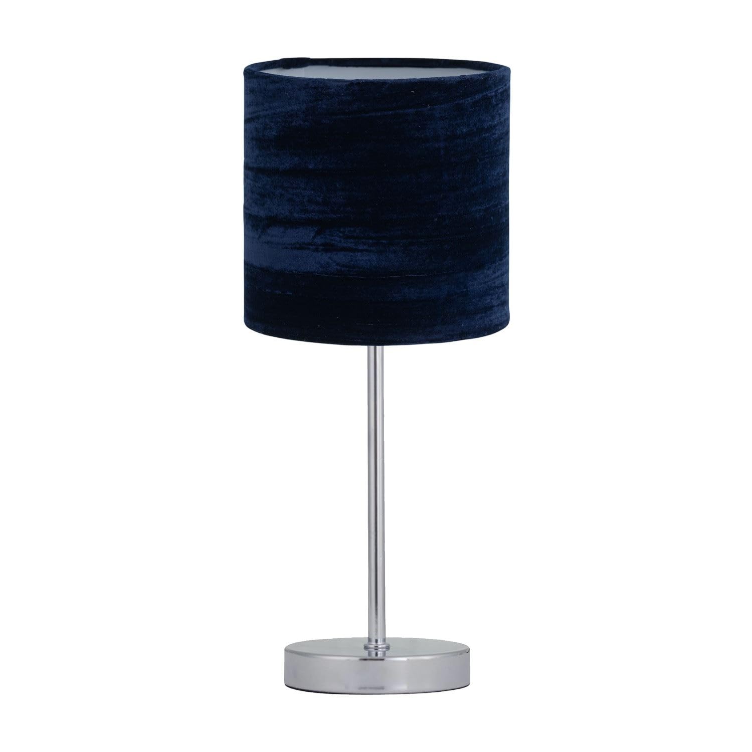 First Choice Lighting Table Lamp - Silver - 33cm - Crushed Velvet Shade