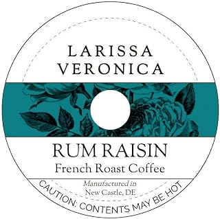 Rum Raisin French Roast Coffee (Single Serve K-Cup Pods) (Gourmet, Naturally Flavored, Whole Coffee Beans) (12 pods, ZIN: 574455)