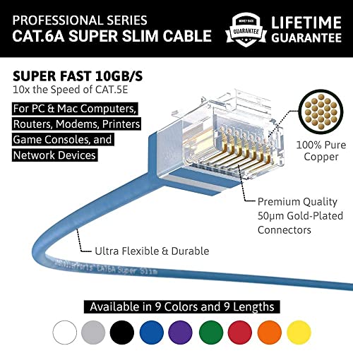 Cable Ethernet CAT6A Super Slim UTP 10 ft (Pack 10) miniatura 2
