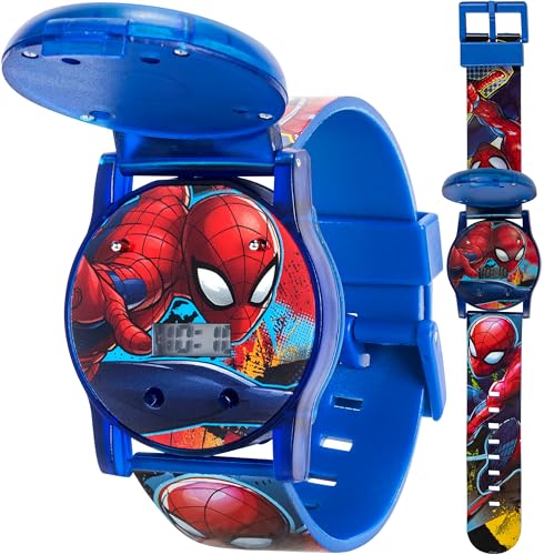 Accutime Kids Marvel Spider-Man Digital Quartz Plastic Watch for Boys & Girls with LCD Display, Blue (Model: SPD4493) by Accutime - Used condition - US$10.82