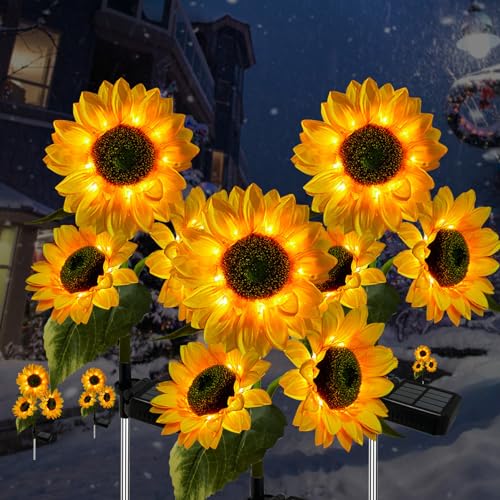 3-Pack-Sunflower-Solar-Lights-Outdoor-Decor-with-3-LED-Sunflower-Yellow-Flower-Lights-Decorative-Waterproof-for-Patio-Lawn-Garden-Yard-Pathway-Decoration 3 Pack Sunflower Solar Lights Outdoor Decor with 3 LED Sunflower Yellow Flower Lights Decorative Waterproof for Patio Lawn Garden Yard Pathway Decoration
