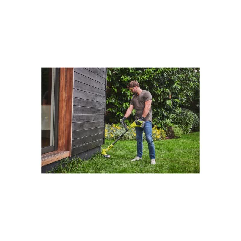 RYOBI Tondeuse à fil 18V OnePlus RLT183225FPK3 - Batterie 2.5 Ah - Chargeur 2 Ah - 3 Bobines Simple Fil - Vert - Rustique - Alimenté par pile