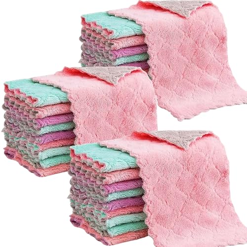 Reusable Microfiber Kitchen Cleaning Cloths – Super Absorbent, Quick-Drying Dish