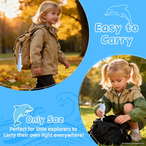 Image of Teprewes Dolphin Outdoor Flashlight Rechargeable, Led Flashlight, Fun and Lightweight Flashlight Suitable for Camping and Outdoor Exploration, Dog Walking, Birthday Gift