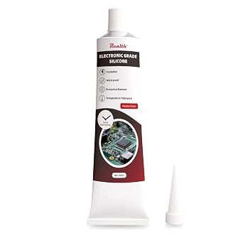 Realth Conformal Coating for Electronics, 3.4 oz Electronic Silicone Adhesive Sealant, Waterproof Fast-Drying Transparent Insulating Sealant for Circuit Boards, Appliance Control Boards, LED Lamps