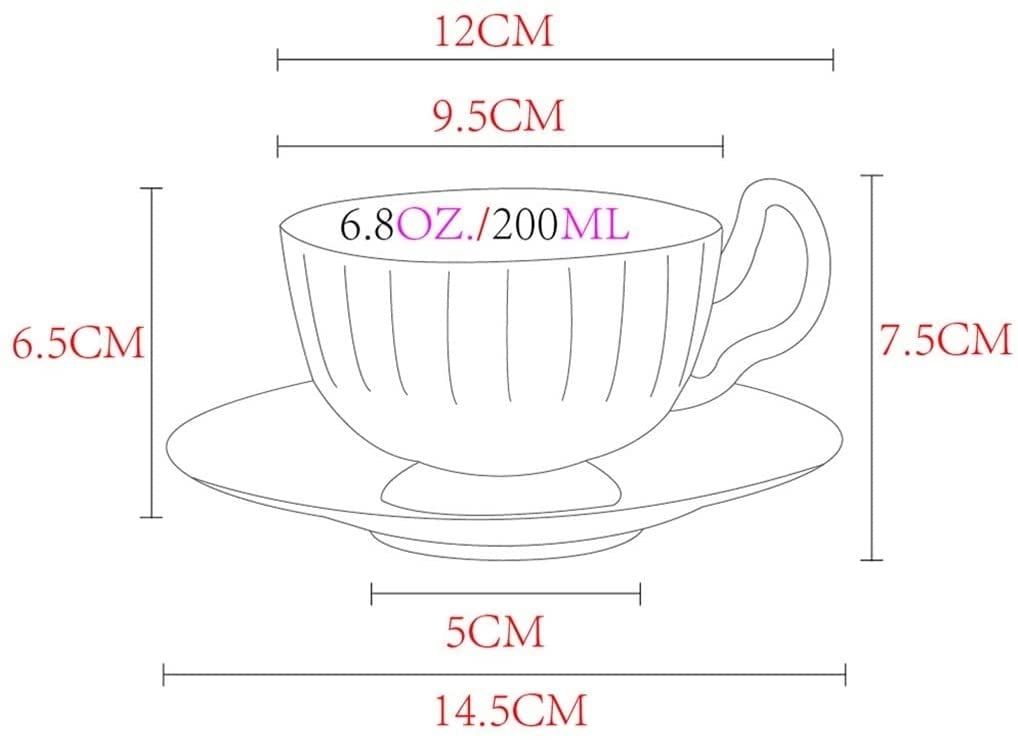Pałac European-Style China Coffee Cup Ceramic Pull Flower Hand-parzone filiżanka kawy mleka Puchar popołudniowy herbata filiżanka prezent praktyczny prezent urodzinowy
