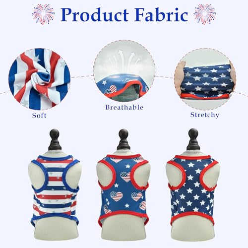 50% Off Patriotic Dog Tank Top 3-Pack for Small-Medium Dogs - Image 3