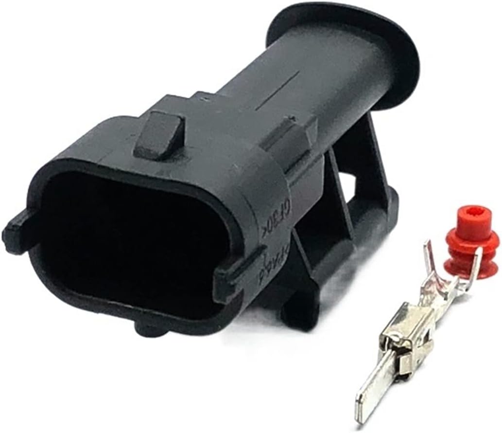 1PC DJ7026A-3.5-21/11 car Fuel Injector Connector Plug 1928403698 936059-1 (Color : Full Set of Male Head with end Plug)