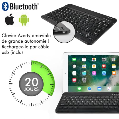 Clavier AZERTY Bluetooth coque housse tablette Teclast 2K 11 pouces - 3