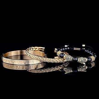 Luxury Roman Royal Crown Charm Men's bracelet Stainless Steel Geometry Pulseiras Men Open Adjustable Bracelets Couple Jewelry Gift