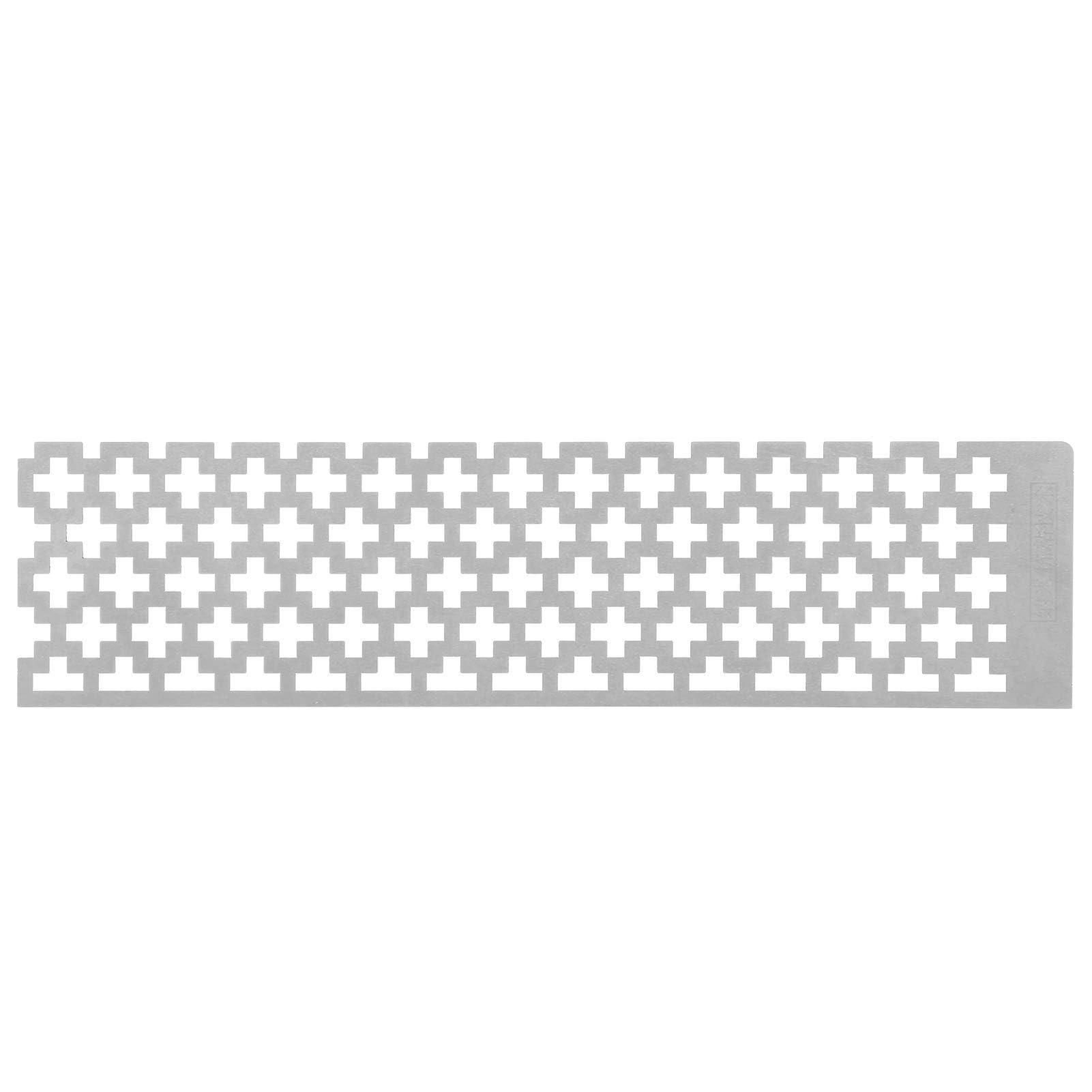 Cikonielf Defult 5D Ruler Stainless Steel Square Mesh Ruler Diy Fix Tools Blank Grids Rulers