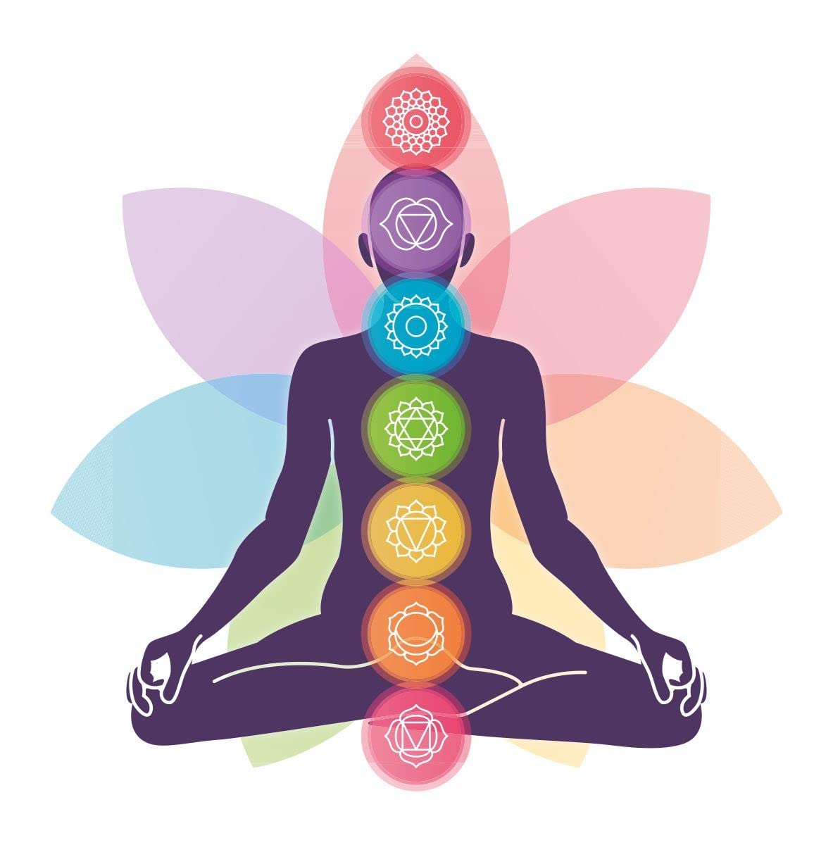 DECOR KRAFT PVC Vinyl Chakras Energy Wall Sticker Set | Self Adhesive | Spiritual Gift for Yogis | Meditation Wall Decal Sticker[Multicolor, Size - 58 cm X 58 cm (B0BPYQC4XP) Amazon Price History, Amazon Price Tracker