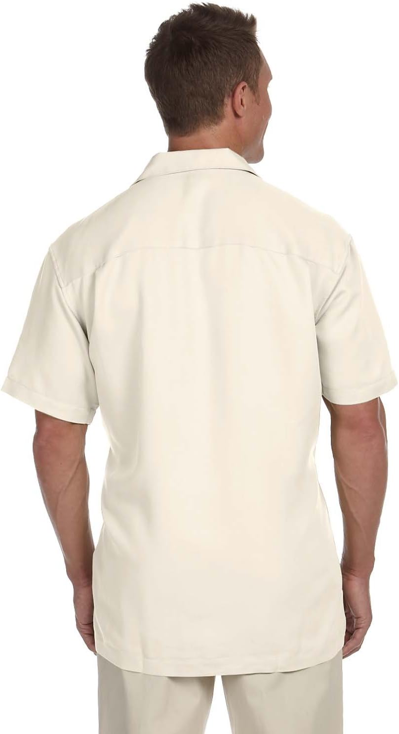 Harriton Men's Bahama Cord Camp Shirt 3XL CREME