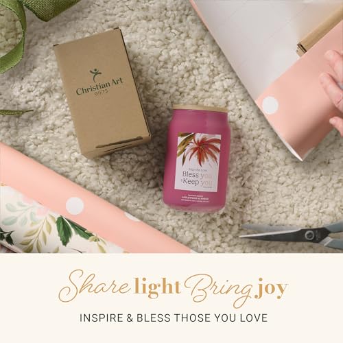 Image of Christian Art Gifts Lord Bless You Scented Candle: Soy Wax, Bible Verse