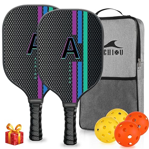 Achiou Juego De Paletas De Pickleball De Fibra De Vidrio Aprobadas Achiou Juego De Paletas De Pickleball De Fibra De Vidrio Aprobadas