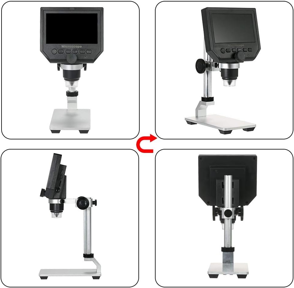 Crеаtіvе Prоduсt Aluminum Alloy Stand Holder for USB/Wi-Fi Digital Microscope, Bysameyee Universal Diameter Metal Mount with Microscope Carrying Case (No Light)
