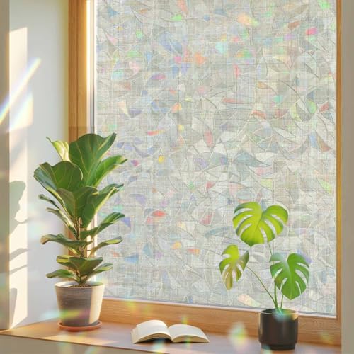 Película de privacidad para ventana color crema 17.7x78.7 pulgadas miniatura 1