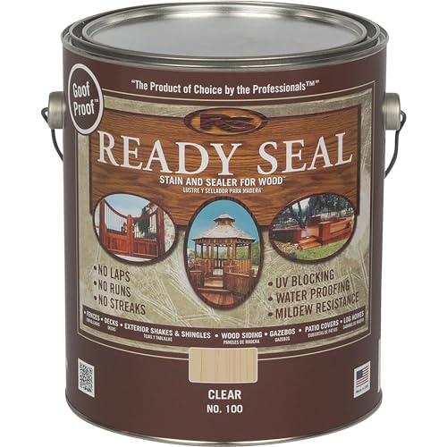 Ready Seal 100 Clear, 1-Gallon Exterior Wood Stain and...