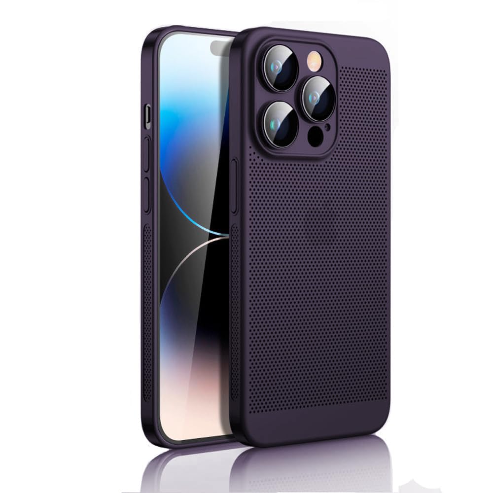 Dl3 Mobilak Case For iPhone 11 Pro Max 6.5-Inch Heat Dissipation Case with Built-in Camera Lens Protector Slim Fit Breathable Cooling Anti-Fingerprint Hard PC Back Shockproof Cover